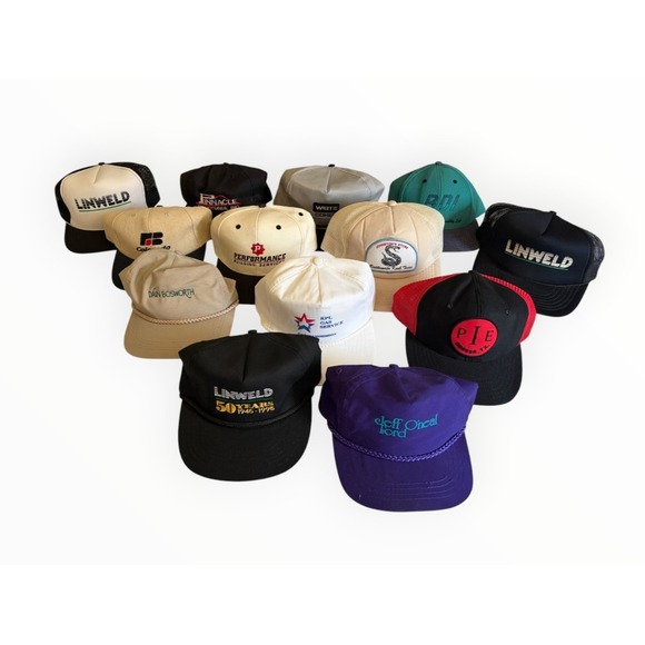 Snap-Back Other - Vintage Trucker Hat Lot 13 Men OSFM Multicolor  Snapback Corporate Industrial